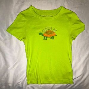 american eagle crop baby tee